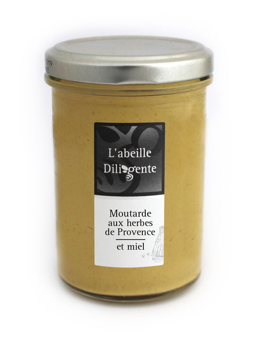 Abeille Diligente Moutarde aux herbes de Provence au Miel 210g