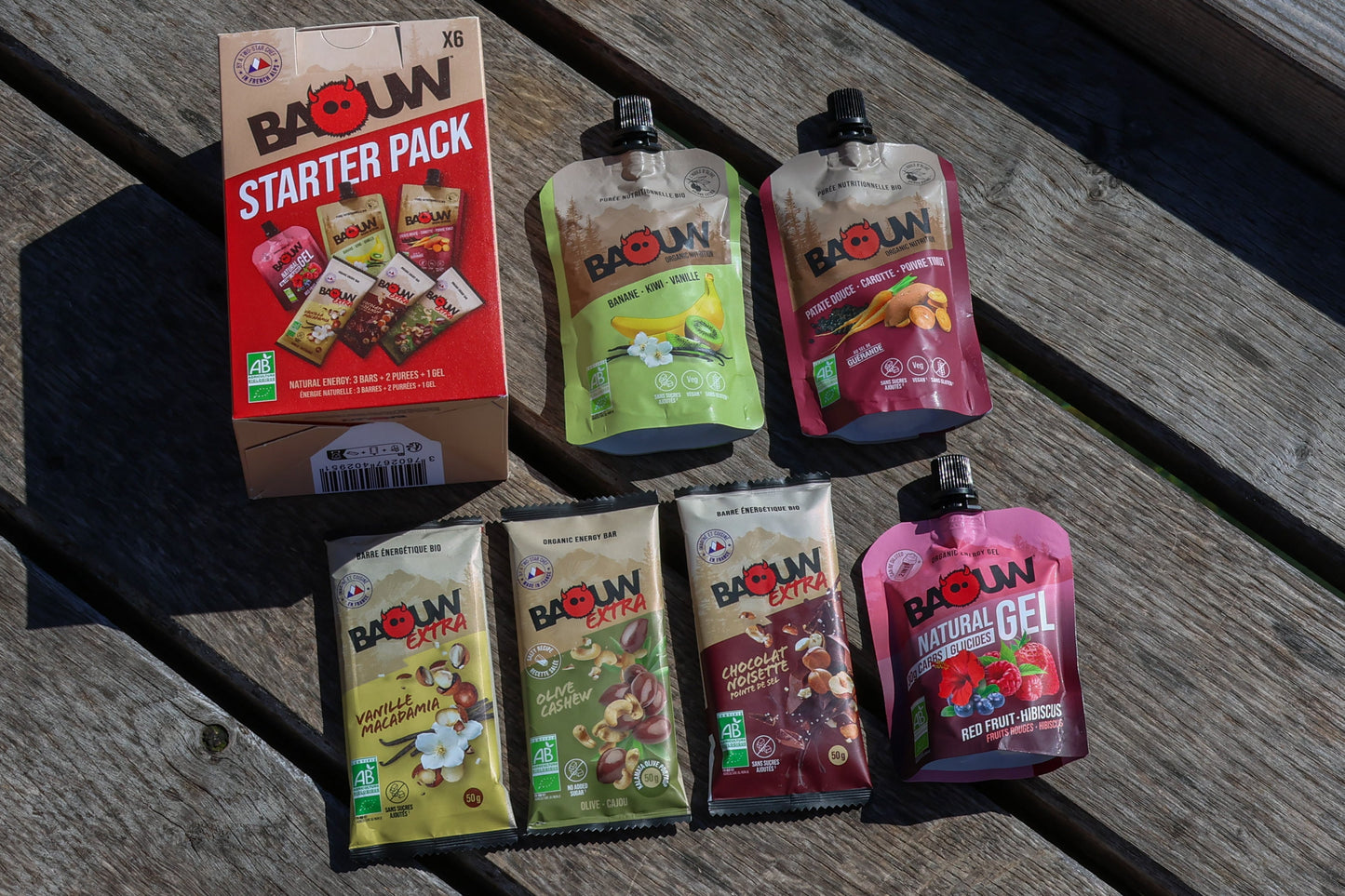 Coffret Starter pack bio: 3 barres, 2 purées, 1 gel