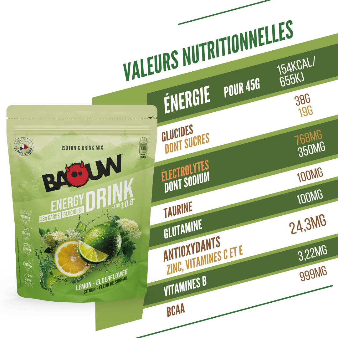 Boisson énergétique Citron & Fleur de sureau 585 gr