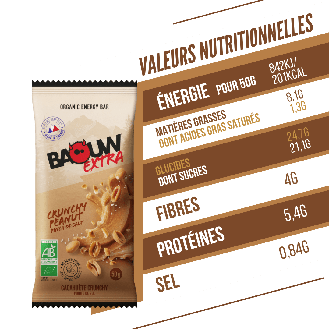Barre Extra bio Cacahuette crunchy