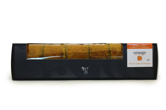 Nonnettes fourrées orange x6 + boîte cadeau 200g