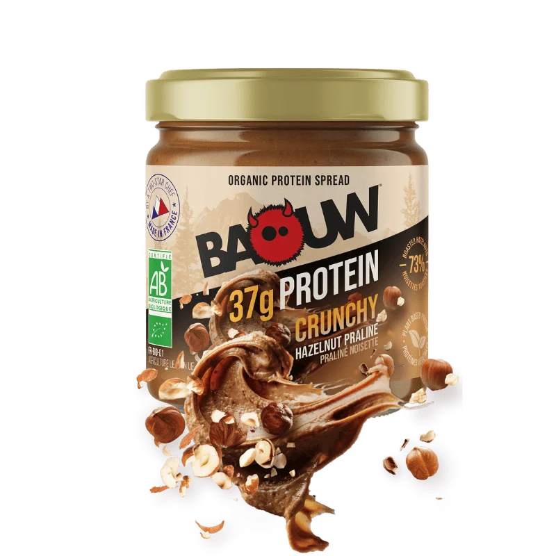 TEST Baouw Pâte à Tartiner Crunchy BIO Protéinée Cacao 200g (Copie)