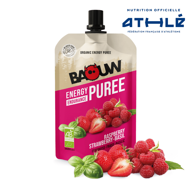 Baouw Purée BIO Framboise-Fraise-Basilic 90g