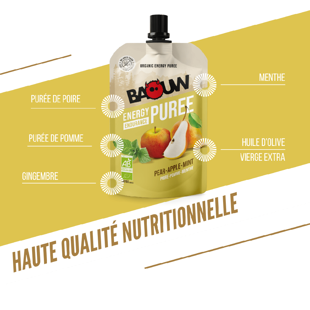 Baouw Purée BIO Poire-Pomme-Menthe 90g