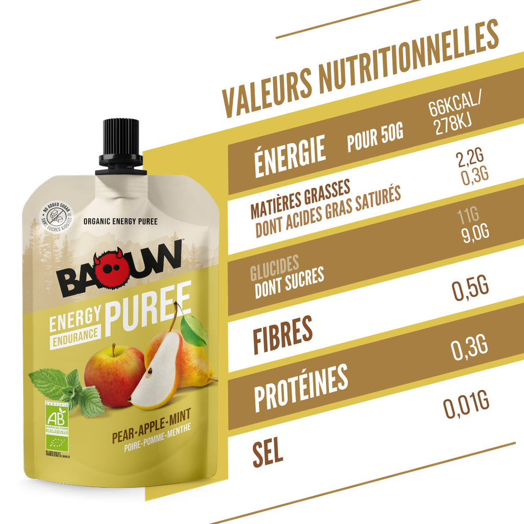 Baouw Purée BIO Poire-Pomme-Menthe 90g
