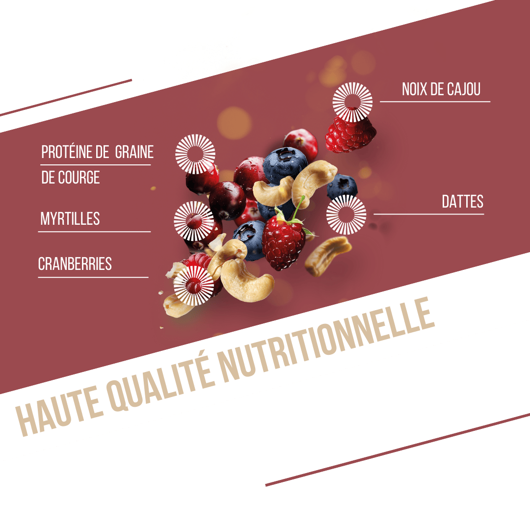 Barre protéinée bio Fruits Rouges & Cajou