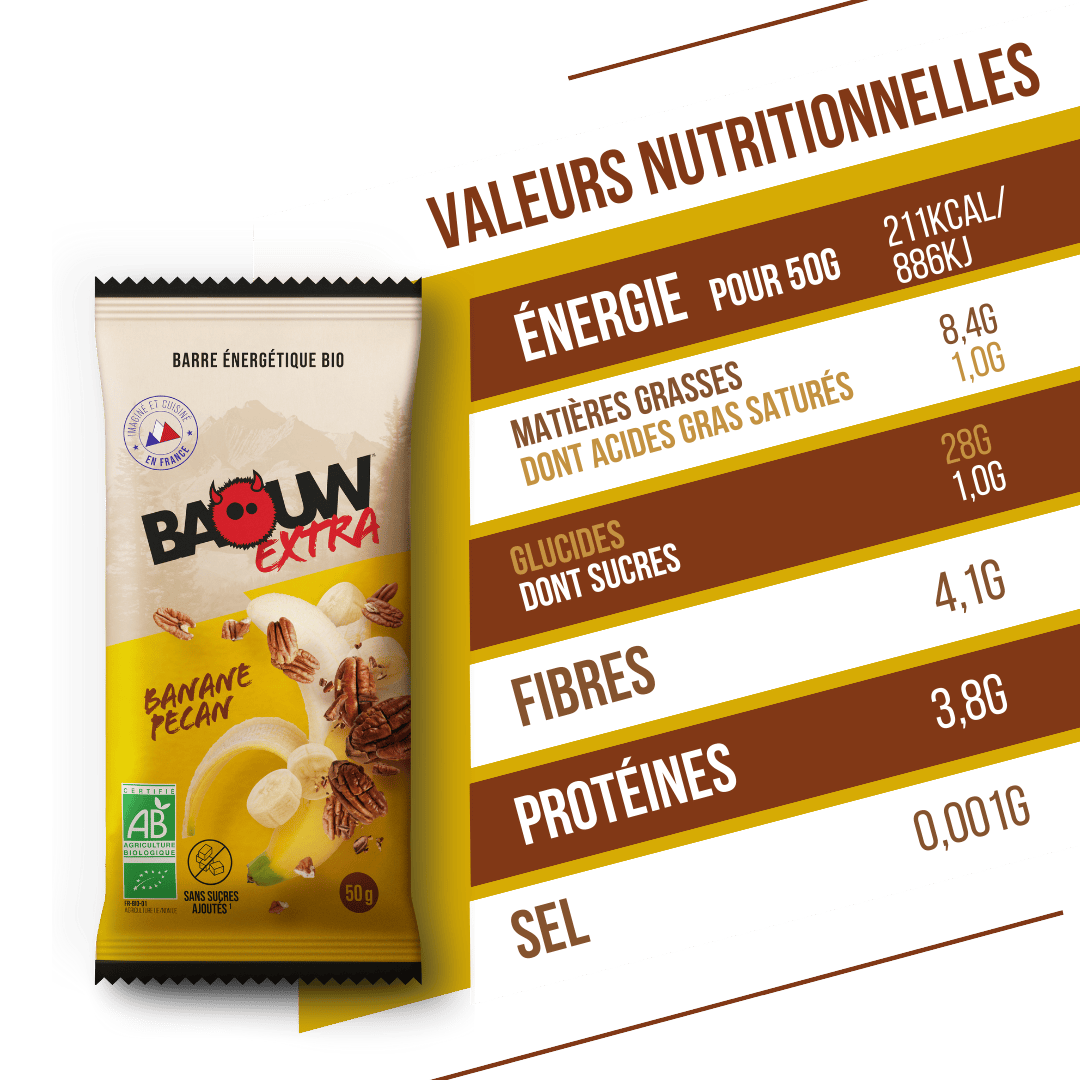 Barre Extra bio Banane & Noix de pécan