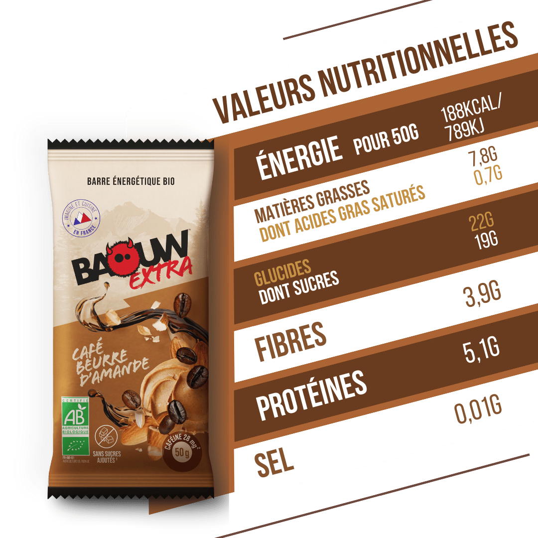 Barre Extra bio Café & beurre d'amandes