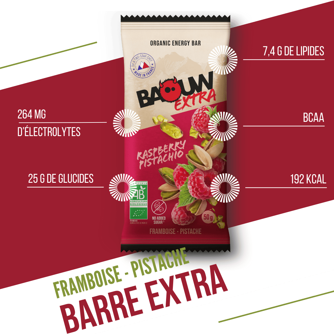 Barre Extra bio Framboises & pistaches