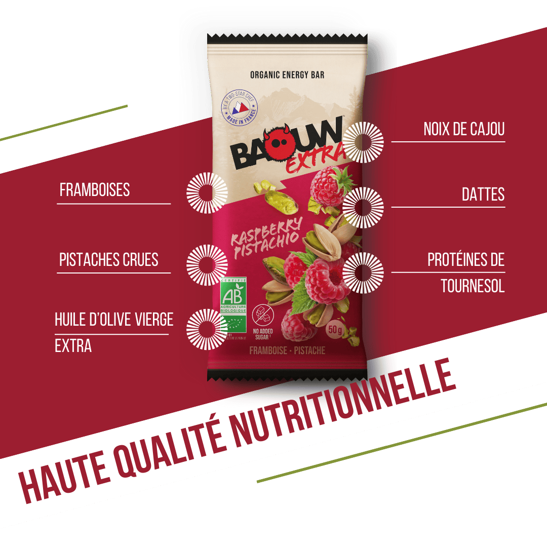 Barre Extra bio Framboises & pistaches