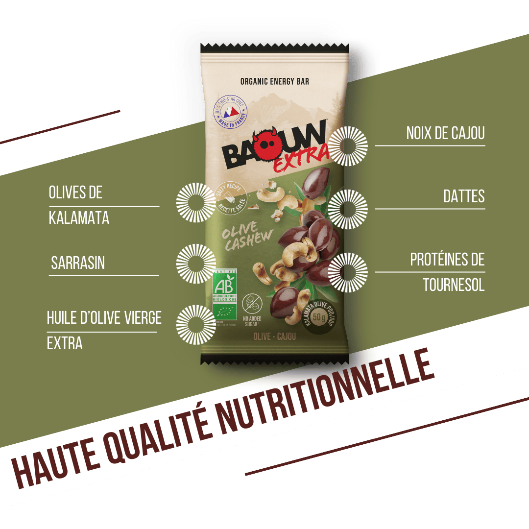 Barre Extra bio Olives & cajou