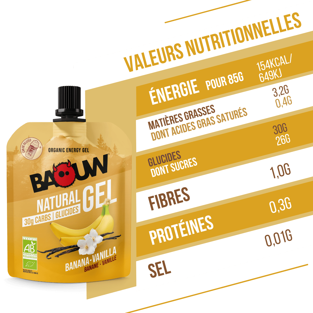 Gel naturel bio Banane & vanille