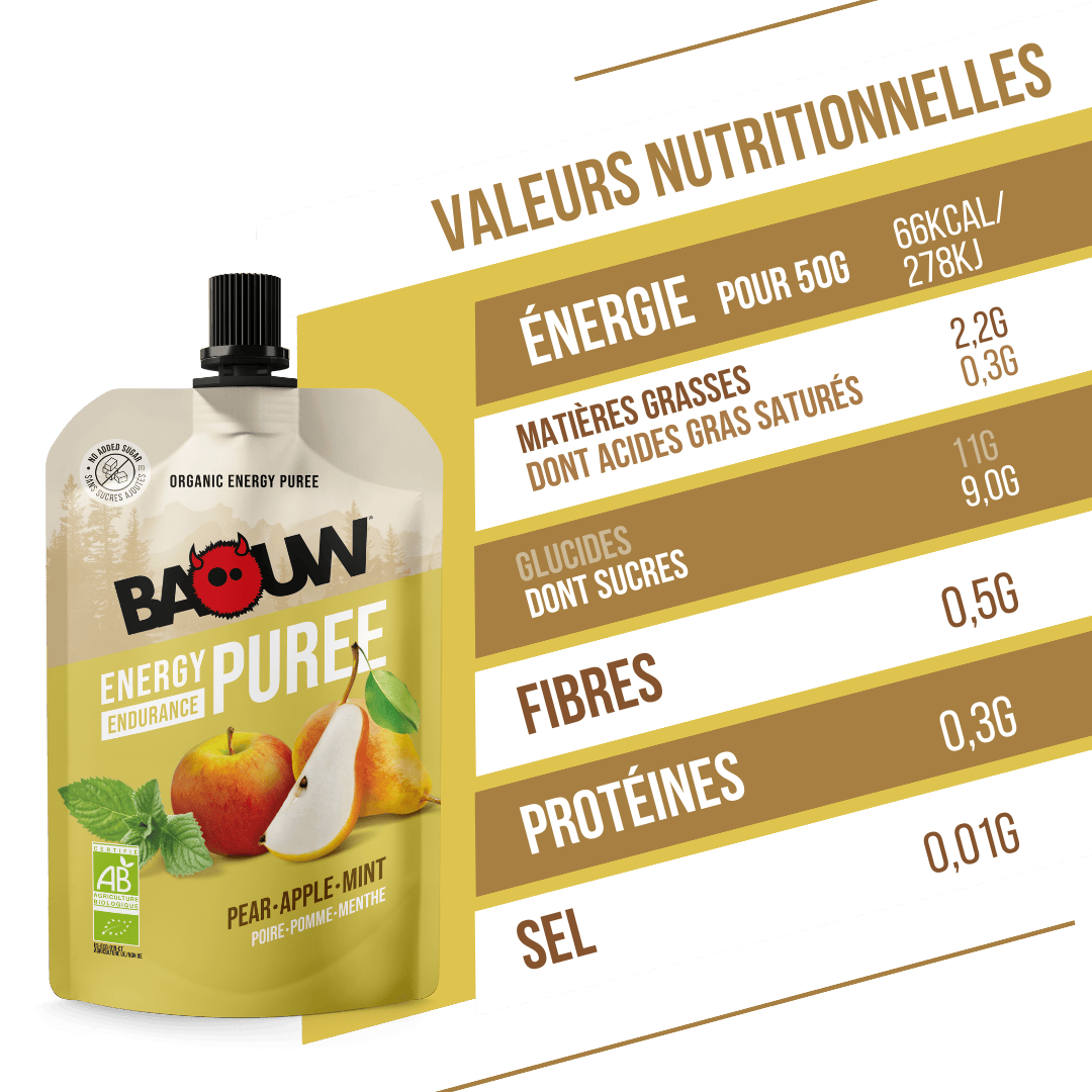 Purée bio Poire-Pomme & Menthe