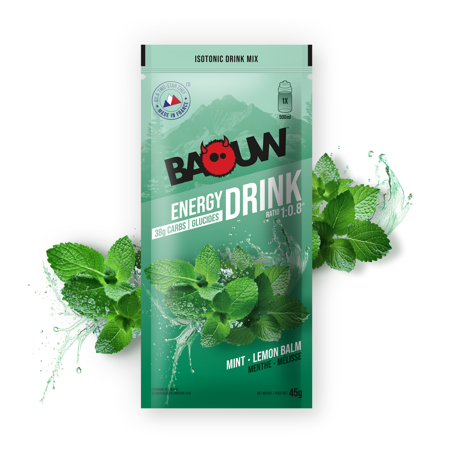 Boisson énergétique Menthe-Mélisse. Sachet de 45 gr