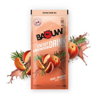 Boisson énergétique Pêche & Romarin. Sachet de 45 gr