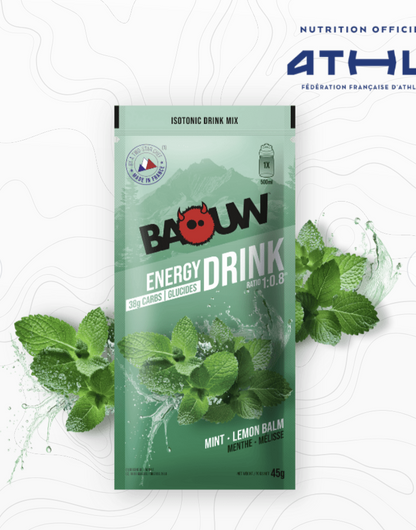 Boisson énergétique Menthe-Mélisse. Sachet de 45 gr