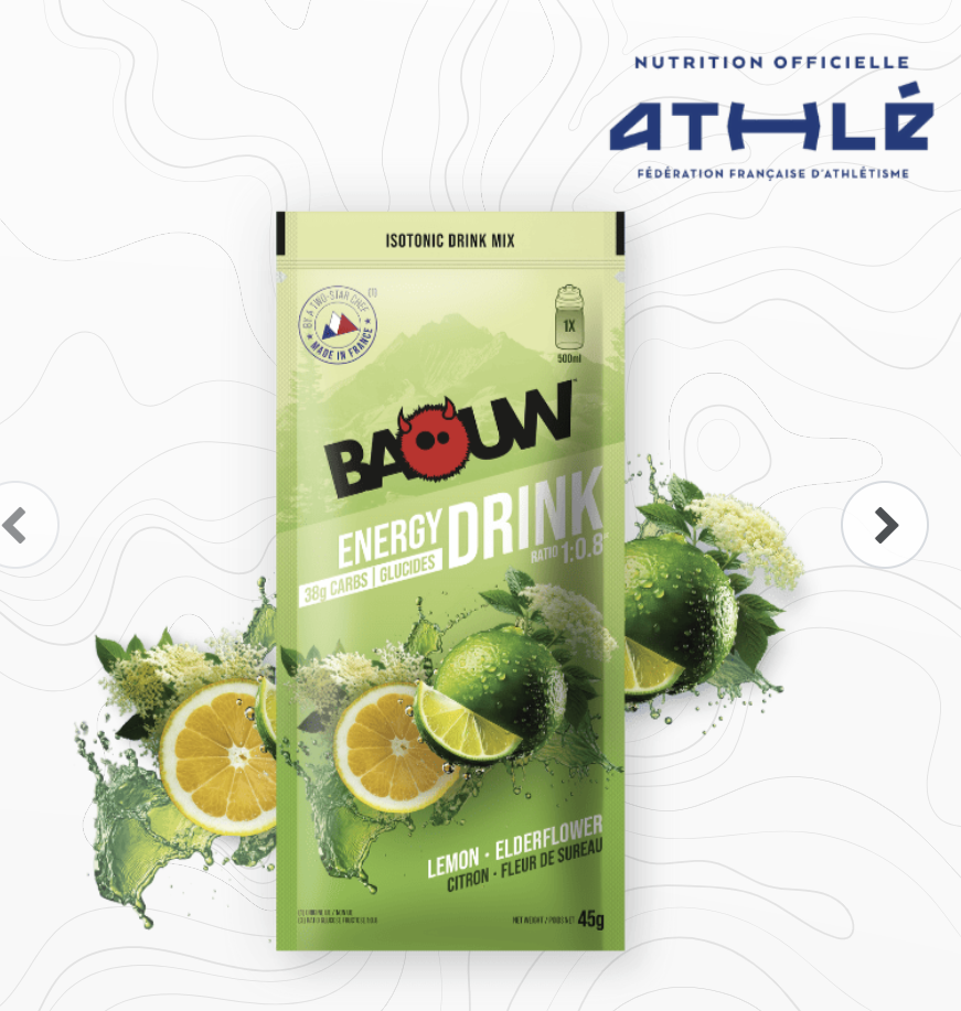 Boisson énergétique Citron & Fleur de sureau. Sachet de 45 gr