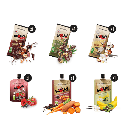 Coffret Starter pack bio: 3 barres, 2 purées, 1 gel