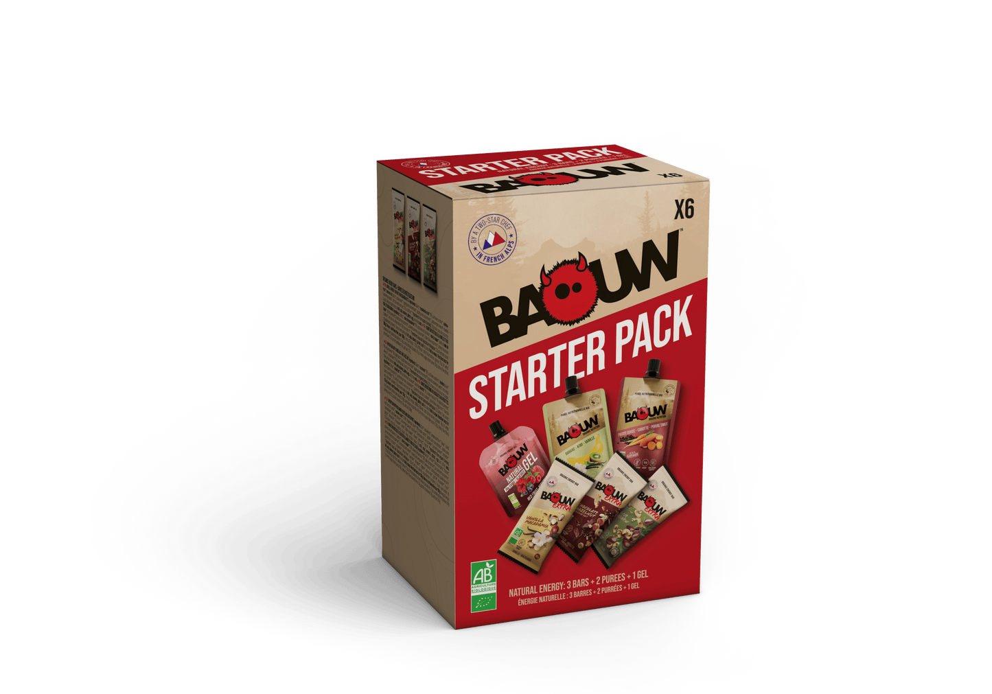 Coffret Starter pack bio: 3 barres, 2 purées, 1 gel