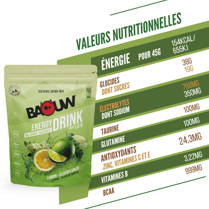 Boissons énergétiques citron & fleur de sureau