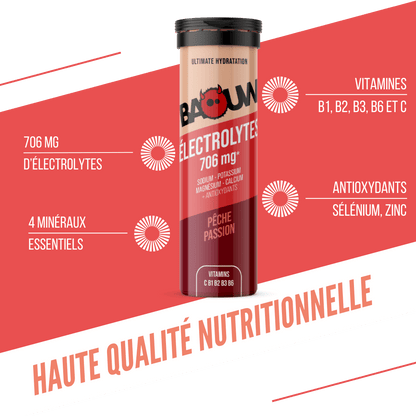 Baouw Electrolytes Pêche-Passion