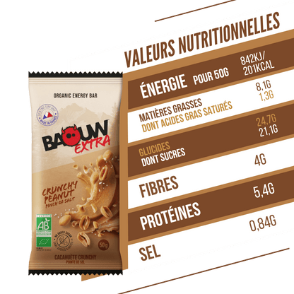 Barre Extra bio Cacahuette crunchy
