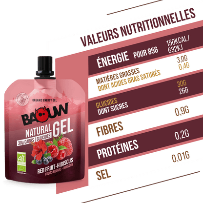 Gel naturel bio Pêche & thé Matcha