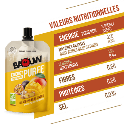 Purée bio Mangue Passion & Gingembre
