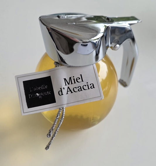 Miel d'acacia dans flacon à bec verseur, Abeille diligente 280 gr