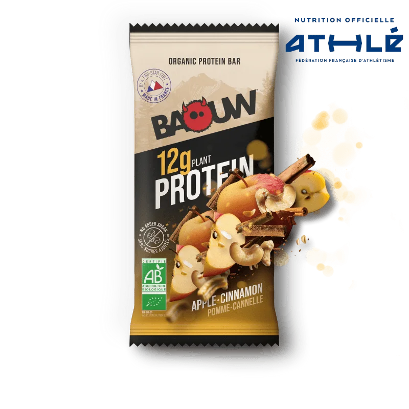 Baouw Barres protéinées BIO Pomme - Cannelle 50g