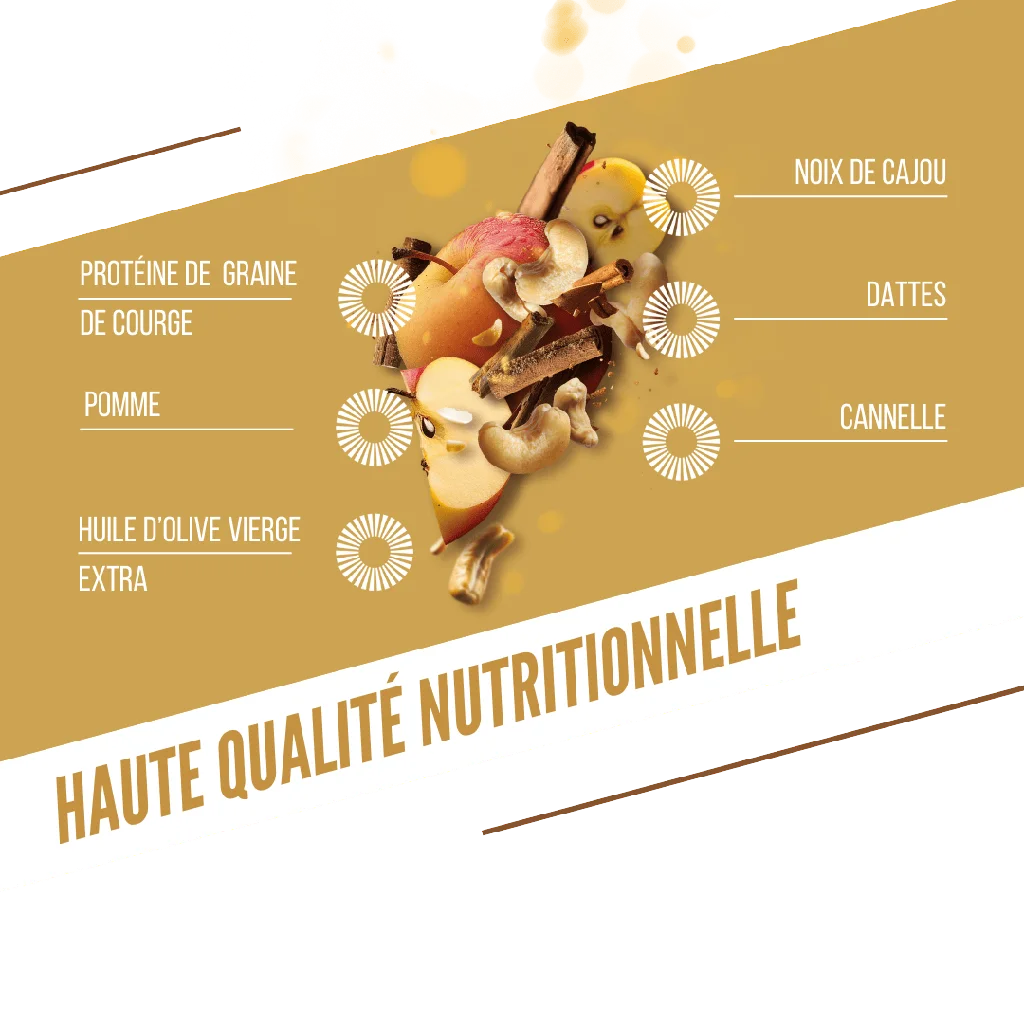 Baouw Barres protéinées BIO Pomme - Cannelle 50g