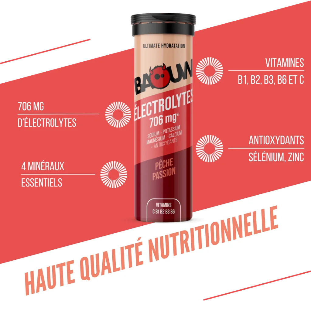 Baouw Electrolytes Pêche-Passion