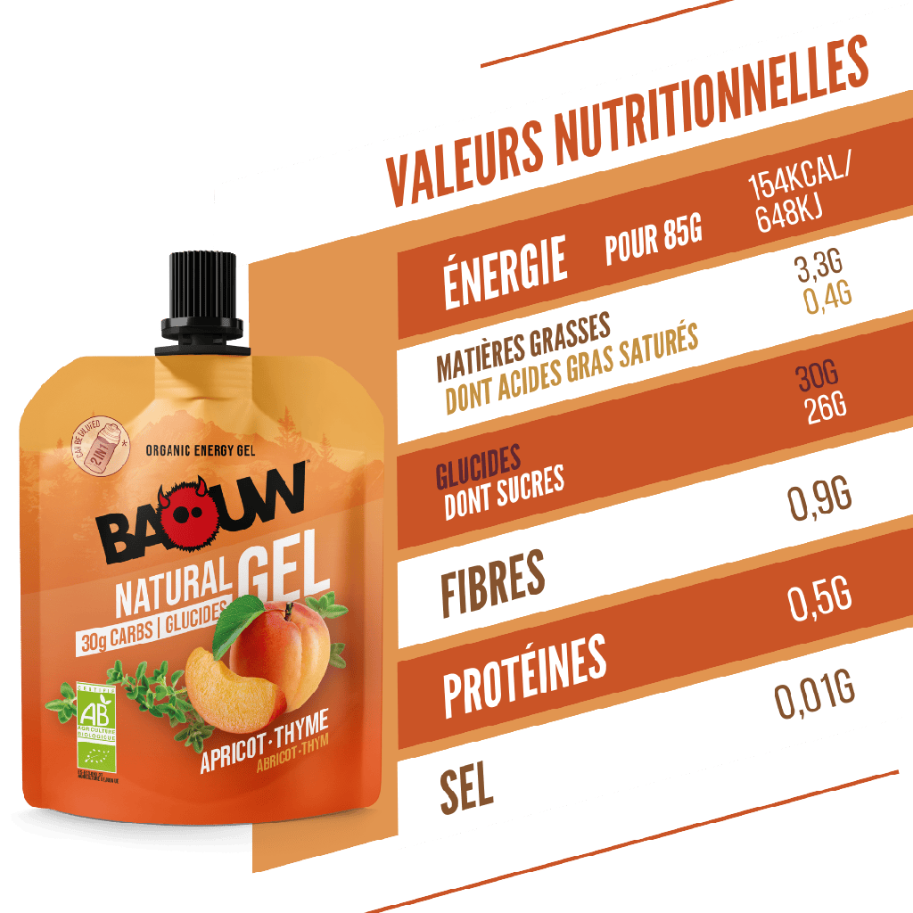 Baouw Gel naturel BIO Abricot 85g