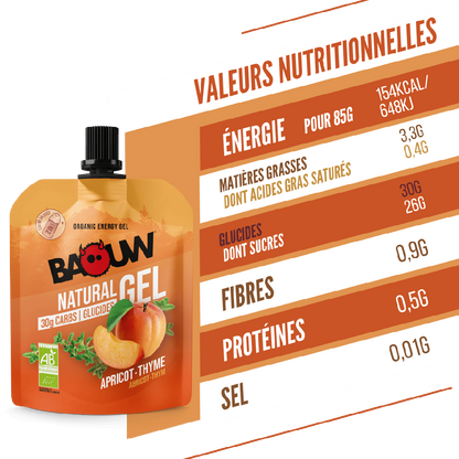 Baouw Gel naturel BIO Abricot 85g