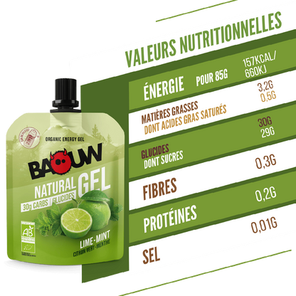 Baouw Gel naturel BIO Citron Vert-Menthe 85g
