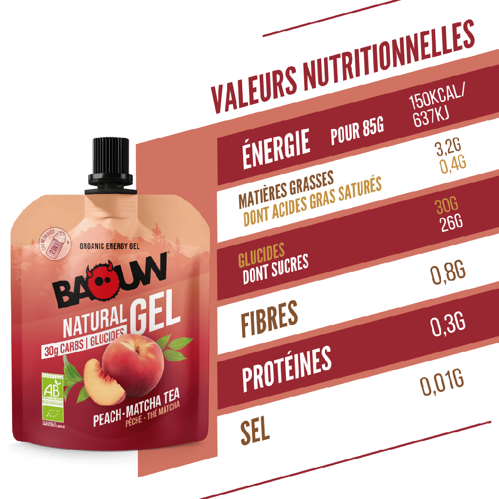 Baouw Gel naturel BIO Pêche 85g