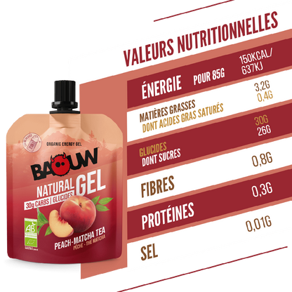 Baouw Gel naturel BIO Pêche 85g