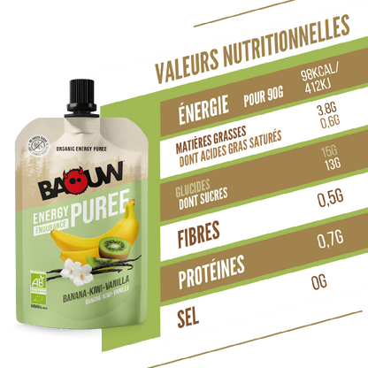 Baouw Purée BIO Banane-Kiwi-Vanille 90g