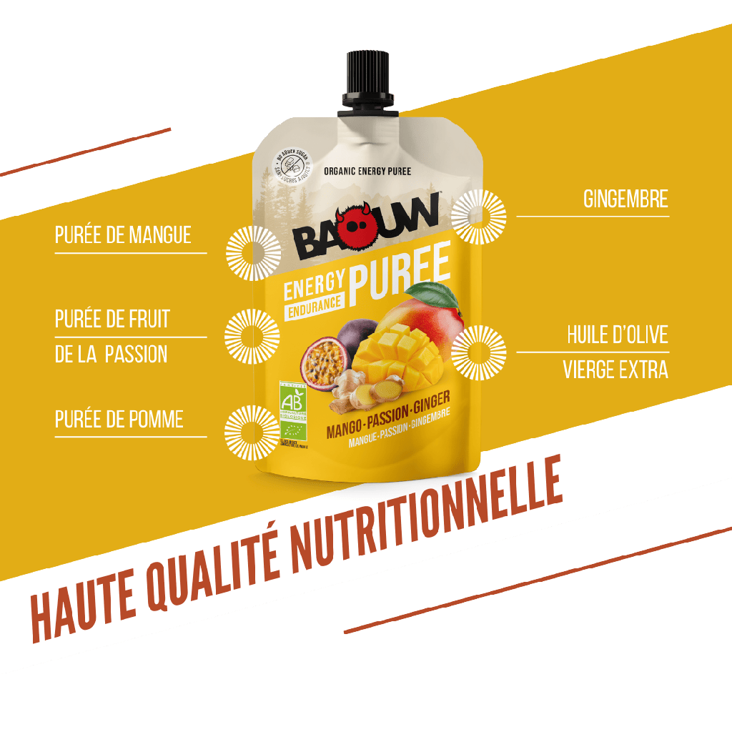 Baouw Purée BIO Mangue-Passion-Gingembre 90g