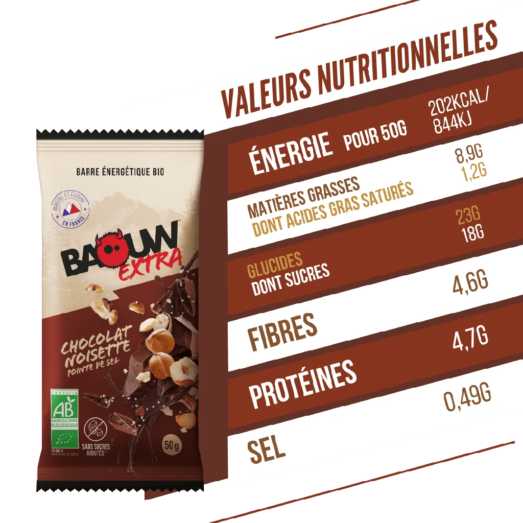 Baouw Barre Extra BIO Chocolat 50g