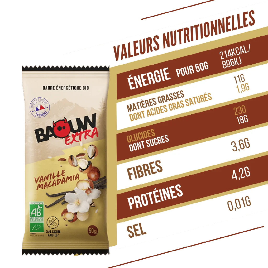 Baouw Barre Extra BIO Vanille 50g