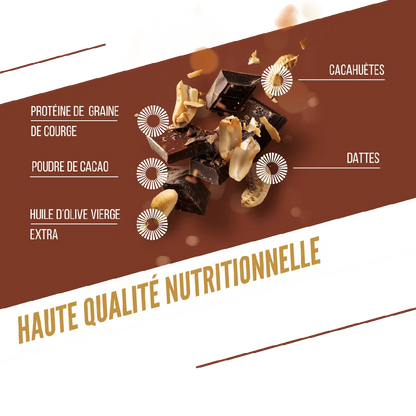 Baouw Barre protéinée BIO Chocolat - Cacahuètes 50g