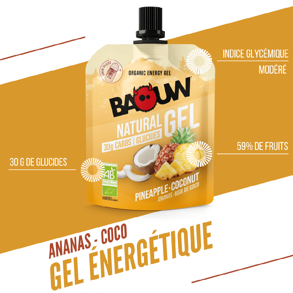 Baouw Gel naturel BIO Ananas-Noix de coco 85g