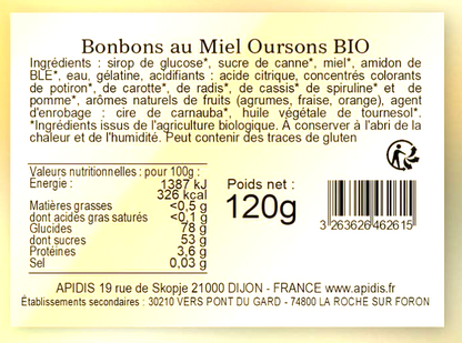 Bonbons Oursons BIO 120g