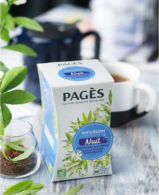 Pagès Infusion BIO Nuit Verveine, Tilleul, Poire, Myrtille x20