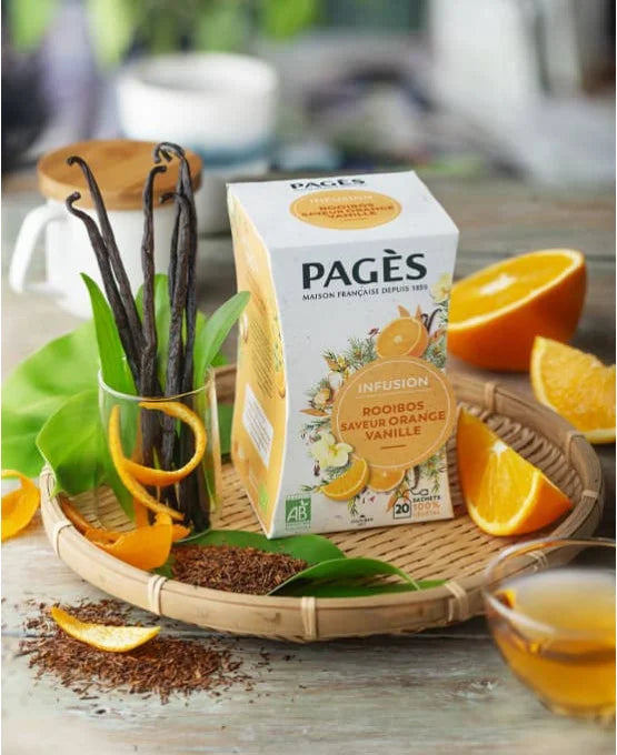 Pagès Infusion Rooibos BIO saveur orange-vanille x20