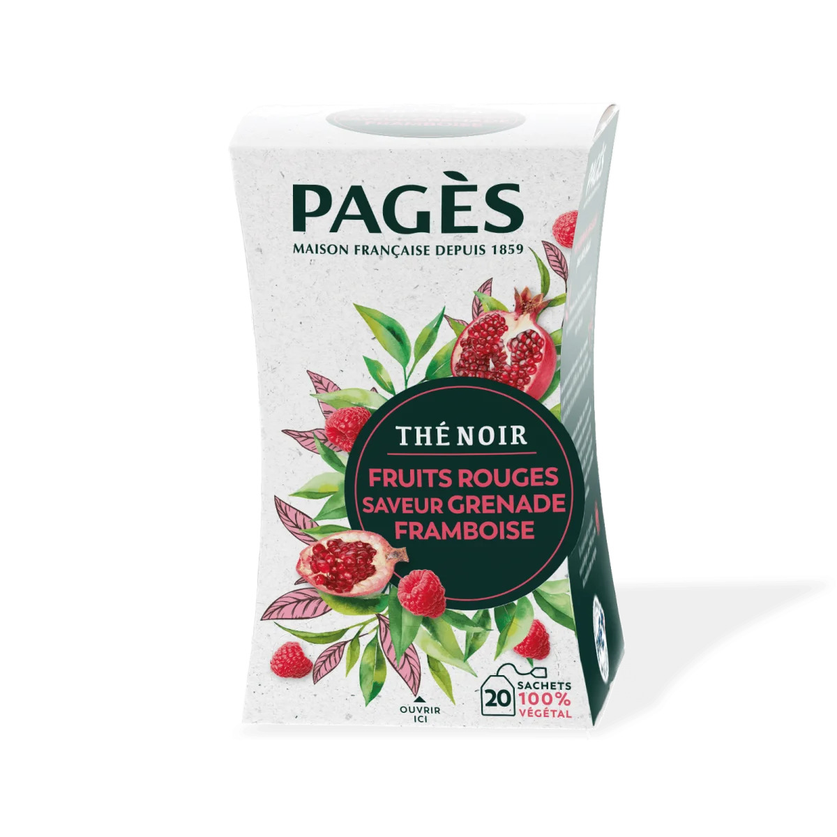 Pagès Thé Noir BIO Fruits Rouges Grenade Framboise x20
