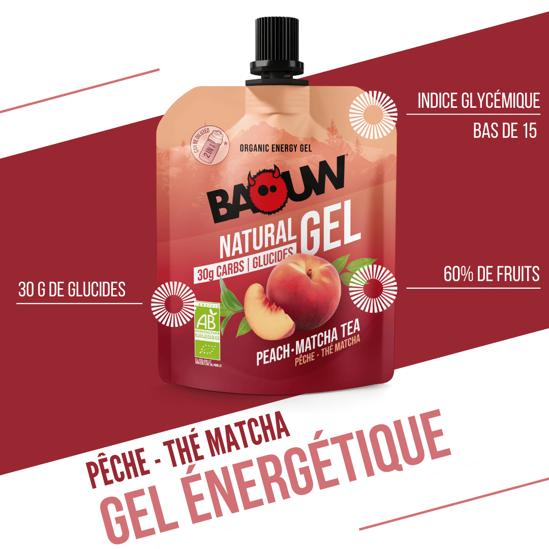 Gel naturel BIO Pêche & Thé Matcha 85 gr