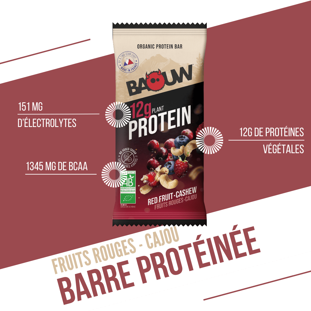 Barre protéinée bio Fruits Rouges & Cajou
