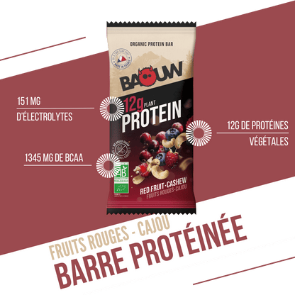 Barre protéinée bio Fruits Rouges & Cajou